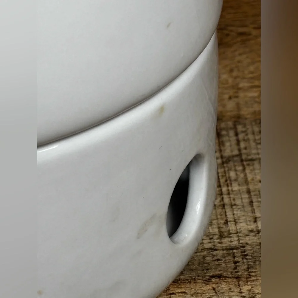 Cordon Bleu Crate& Barrel White Ceramic Teapot & Warmer Koen De Winter 1984